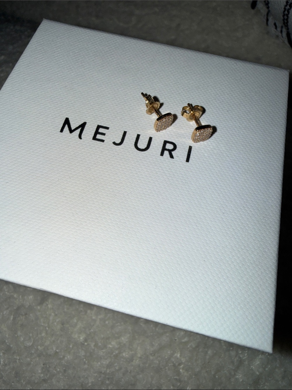 Mejuri 14k Gold Pavé Diamond Stud Earrings